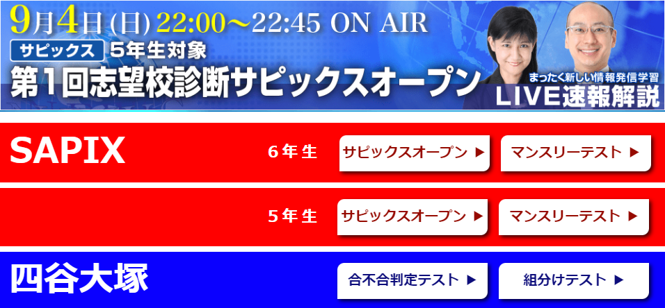 サピックス志望校診断の画像